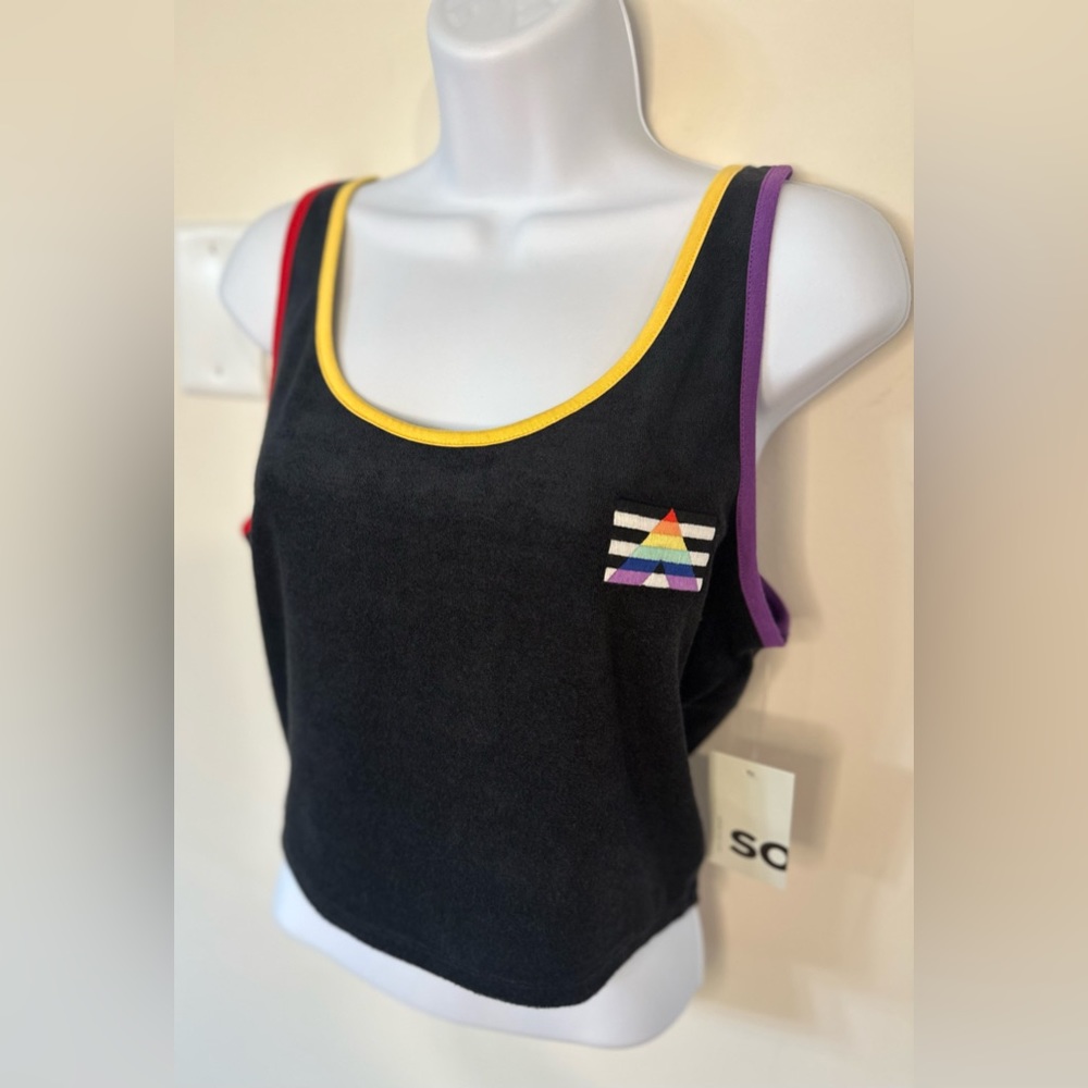 SO Womens Scoop Neck Crop Tank Top NWT Sizes Large and XL available